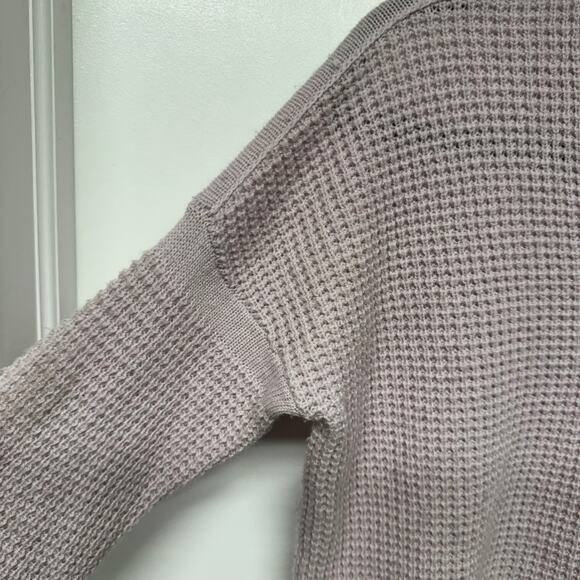 Vince Lavender Purple Pullover V Neck Waffle Ribbed Sweater Womens Size XS - Picture 4 of 7